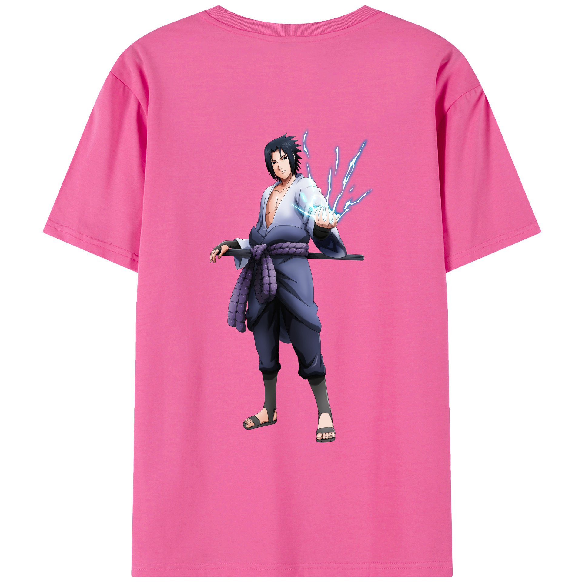 （画像用） NARUTO -ナルト- うちは サスケ Uchiha Sasuke レディース半袖Tシャツ(バックプリント)